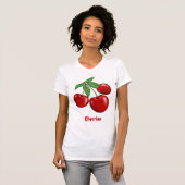 T-shirt Fun Red Cherries Design Personnalisé (Devant entier)