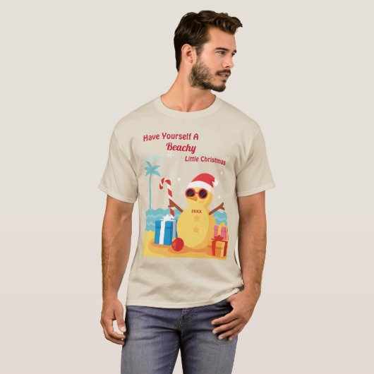 T-shirt Fun Santa Claus Fête Noël Snowman Custom (Devant entier)