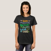 T-shirt Fun Save Bees Rescue Animals Recycle Earth Day Gro (Devant entier)