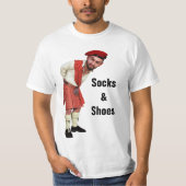 T-shirt Fun Scottish Kilt Wearers 'Chaussettes & Chaussure (Devant)