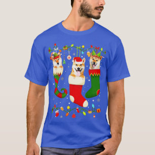 T-shirt Fun Shiba Inu Stocker Noël Chaussettes de Noël Noë