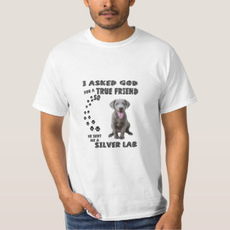 T-shirt Fun Silver Lab Maman Costume papa, mignon chien