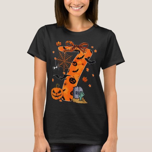 T-shirt Fun Six Seven 6 7 Meme Design Couples Halloween (Devant)