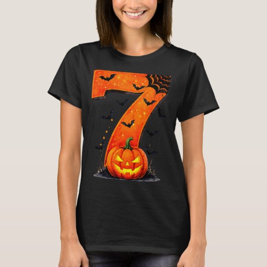 T-shirt Fun Six Seven 6 7 Meme Design Couples Halloween (Devant)