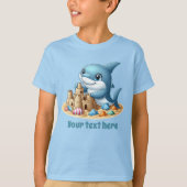 T-shirt Fun Summer requin ajouter du texte unisex (Devant)