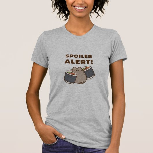T-shirt Fun Sushi Chat Alerte Spoiler (Devant)