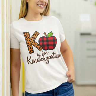 T-shirt Fun Teacher K est pour Kindergarten Graphic