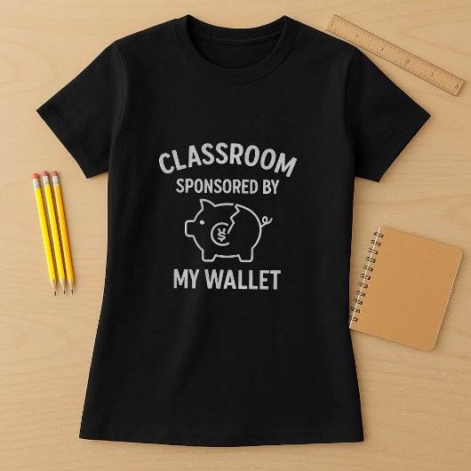 T-shirt Fun Teacher Shirt, Mignonne School Teacher