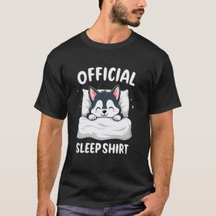 T-shirt Fun Tee Officiel de Sommeil Drôle Chiens Husky End