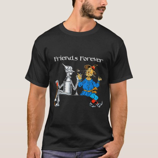 T-shirt Fun Tee Shirt Friends Forever Wizard Of Oz Ecrow  (Devant)