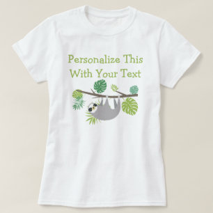T-shirt Fun texte personnalisé, crochet de la fente
