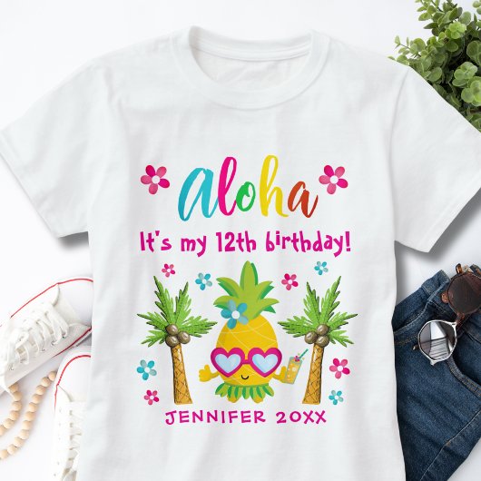 T-shirt Fun Tropical Anniversaire Luau