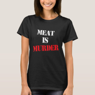 T-shirt Fun Vegan Meat is Murder Animaux Sont Nos Amis