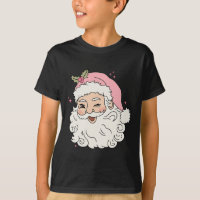 Fun Vintage Pink Santa Claus Pink Noël Hommes de N