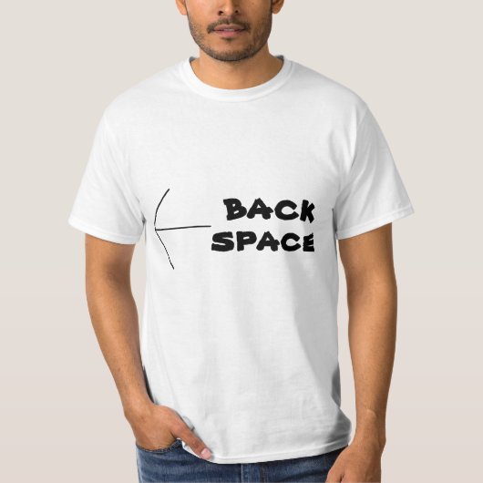 T-shirt Fun Web Lingo BACK SPACE Tee n Chemises (Devant)
