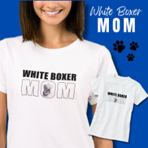 Fun White Boxer Chien Maman