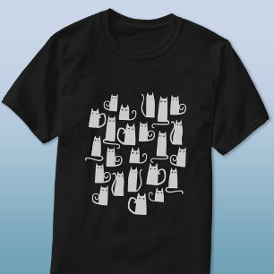T-shirt Fun White Cats