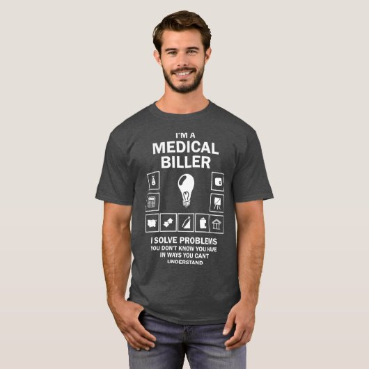 T-shirt Fundy Facturation Coder Médicale Je suis un fourni (Devant entier)