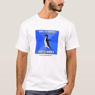 T-shirt funèbre de Meme de pingouin socialement
