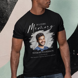 T-shirt funéraire avec photo élégante sur le devan