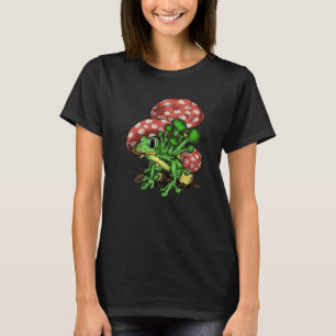 T-shirt Fungus Magic Psilocybin Champignons Grenouille Gra