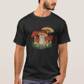 T-shirt Fungus Magic Psilocybin Mushrooms Cat Hippie (Devant)
