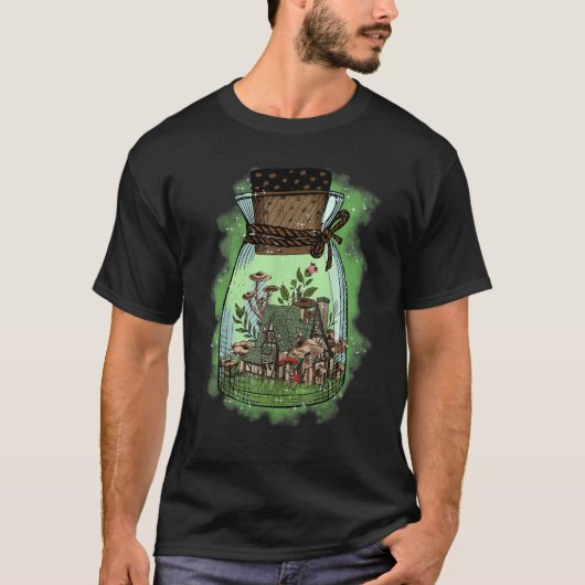 T-shirt Fungus Magic Psilocybin Mushrooms In Glass Vase (Devant)