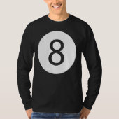 T-shirt Funky 8 Ball Magic Huit Billard Ball Noir 1 (Devant)