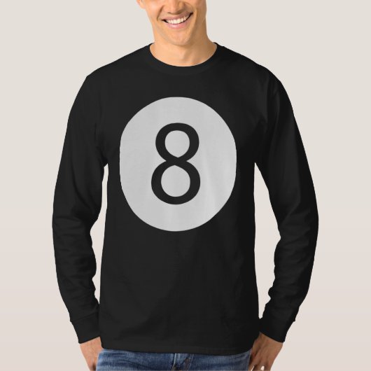 T-shirt Funky 8 Ball Magic Huit Billard Ball Noir 1 (Devant)