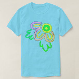 T-shirt Funky Abstrait Flower Wearable Art