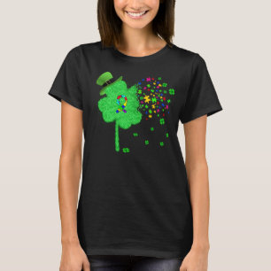 T-shirt Funky Autism Jour de la Saint Patrick Clover Lepre
