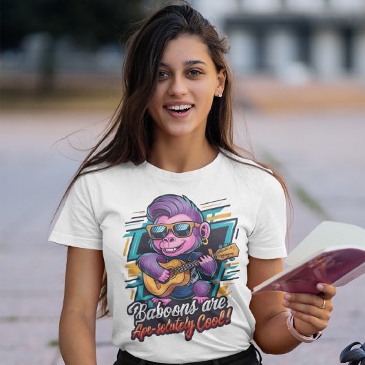 T-shirt Funky Baboon Rockstar Tee