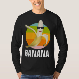 T-shirt Funky Banana Porter Lunettes de soleil Retro Desig