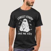 T-shirt Funky Boo Ghost Black Cat Oublier Candy Donner Moi (Devant)