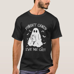 T-shirt Funky Boo Ghost Black Cat Oublier Candy Donner Moi