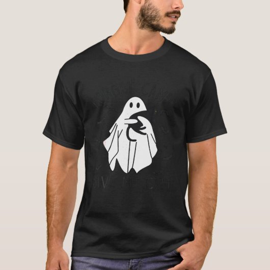 T-shirt Funky Boo Ghost Black Cat Oublier Candy Donner Moi (Devant)