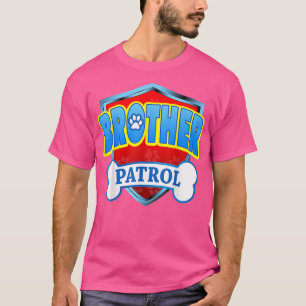T-shirt Funky Brother Patrol Chien Maman, Papa For Men Fem