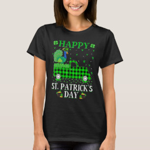 T-shirt Funky Buffalo Plaid Green Truck Peacock Bird St Pa
