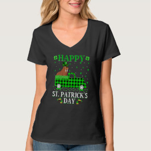 T-shirt Funky Buffalo Plaid Green Truck Walrus St Patrick