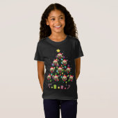 T-Shirt Funky Carlin de Noël Arbre couleur Led Light (Devant entier)