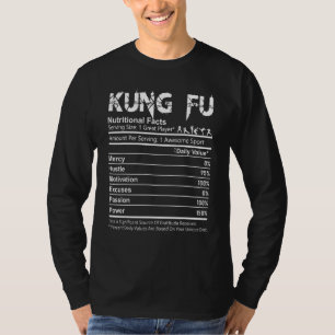 T-shirt Funky Chinois Kung Fu Nutrition Faits Hommes Femme