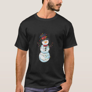 T-shirt Funky Christmas Volleyball Père Noël Snowman Volle