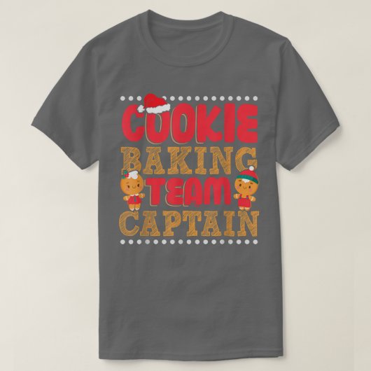 T-shirt Funky Cookie Baking Team Capitaine Gingerbread Chr (Design devant)