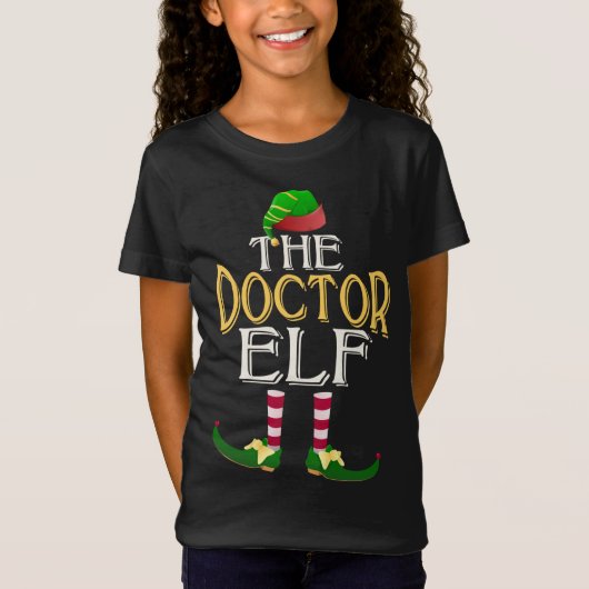 T-Shirt Funky Doctor Elf Casquette Family Group Noël Party (Devant)