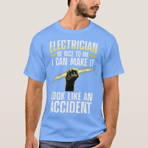 T-shirt Funky Electrician Art For Men Women Professionnel