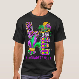 T-shirt Funky Enseignant de 5e année Mardi Gras Famille Co