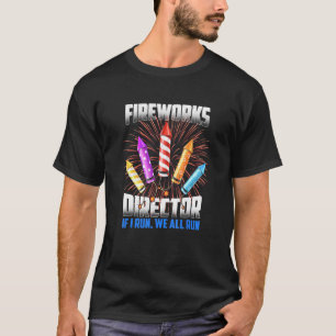 T-shirt Funky Firework Directeur Technicien Je Vous Exécut