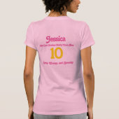 T-shirt Funky Flamant rose Pickleball (Dos)