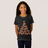 T-Shirt Funky Football Player Team Christmas Tree (Devant entier)