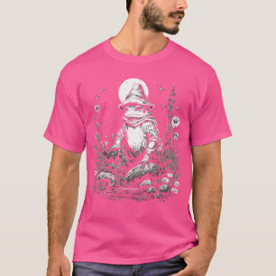 T-shirt Funky Frog Wizard Cottagecore Champignons